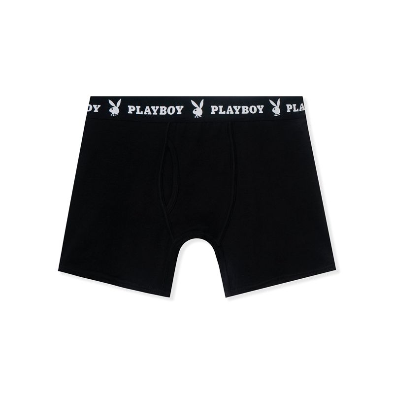 Sous Vêtement Playboy 2-Pack Boxer Briefs Homme Noir | FVUCWXL-26