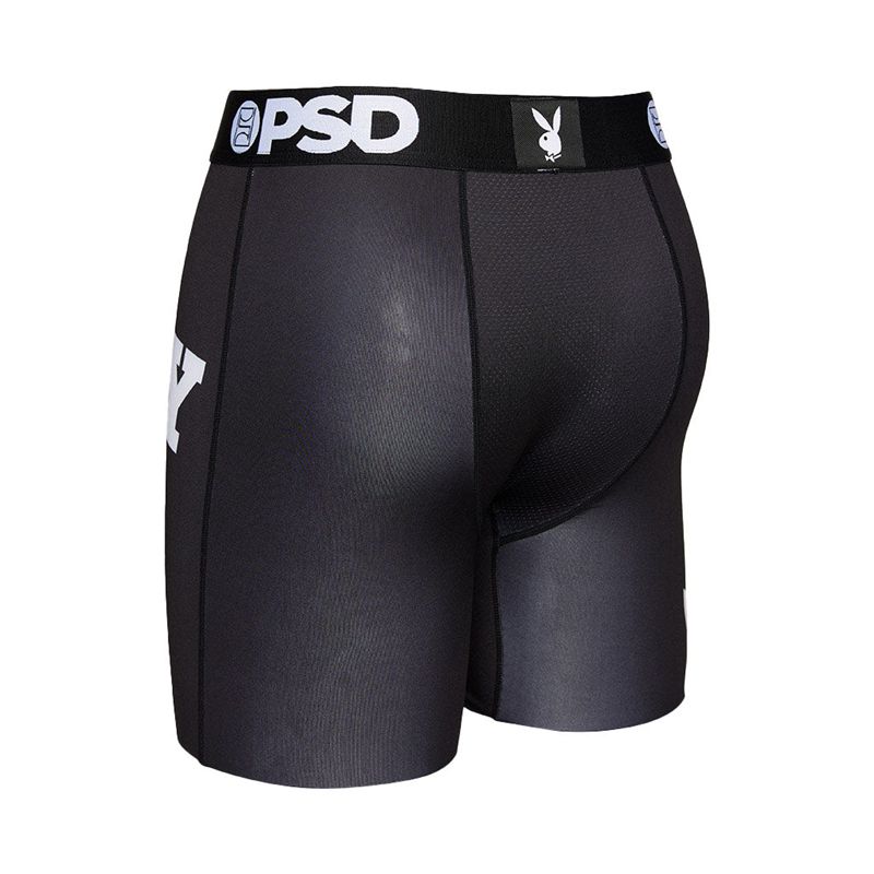 Sous Vêtement Playboy Logo Boxer Brief Homme Noir Blanche | LUPDBGQ-10