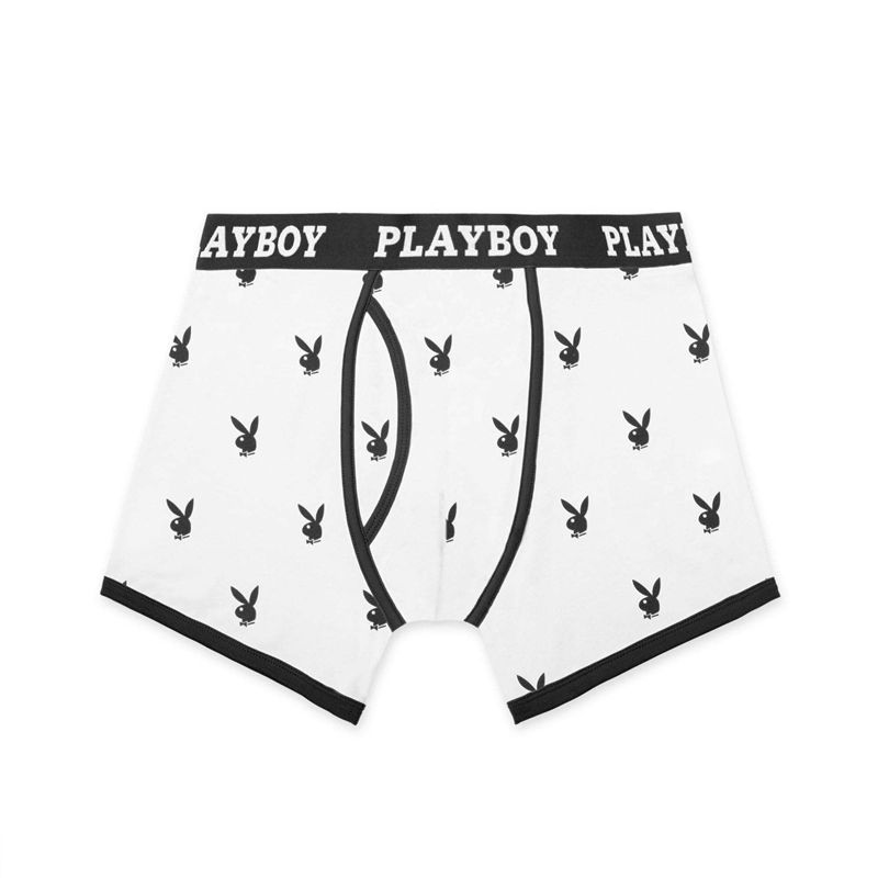 Sous Vêtement Playboy Rabbit Head Boxer Briefs Homme Noir | ZNRSIGH-16