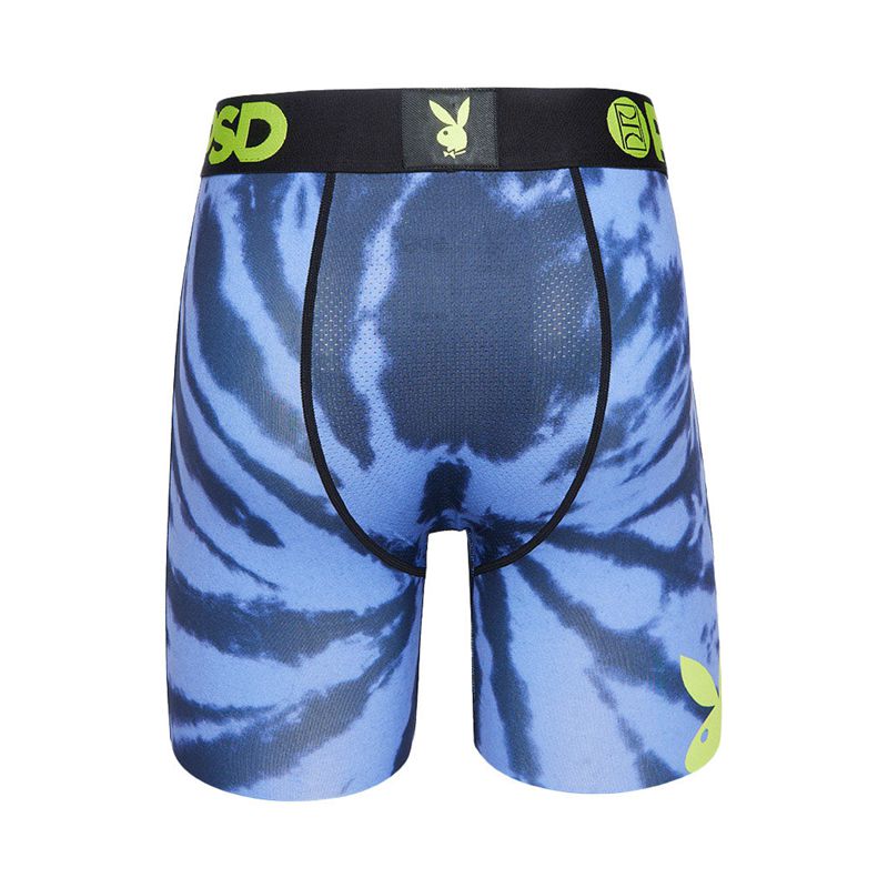 Sous Vêtement Playboy Tie Dye Logo Boxer Brief Homme Bleu Vert | IWPJBEZ-19