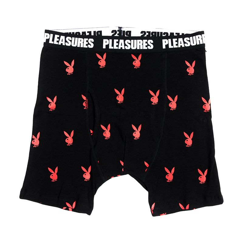 Sous Vêtement Playboy X Pleasures Boxer Briefs Set Homme Noir Vert | PDGMOIR-57