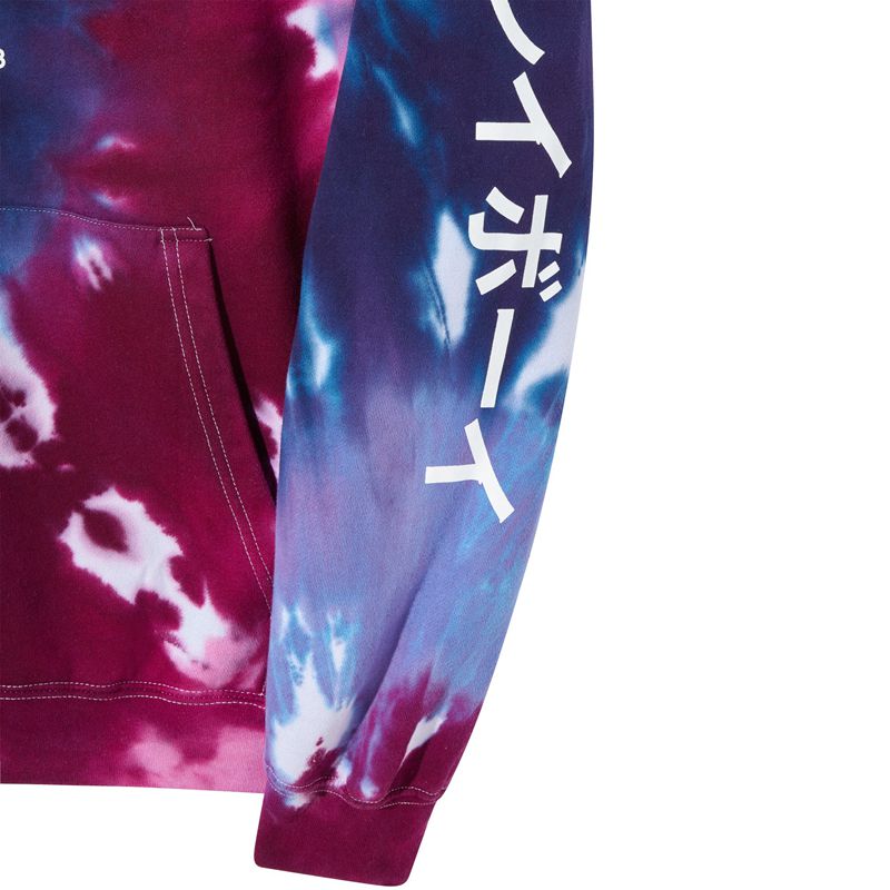 Sweat À Capuche Playboy Ace Of Spades Tie Dye Homme Rose Violette | IYNDPWG-08