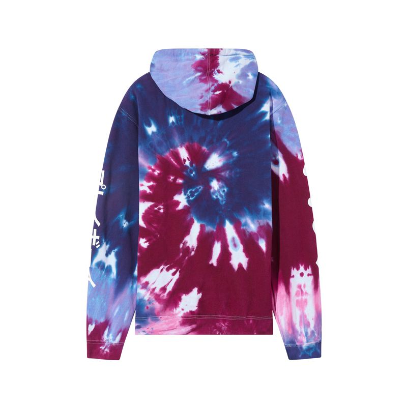 Sweat À Capuche Playboy Ace Of Spades Tie Dye Homme Rose Violette | IYNDPWG-08