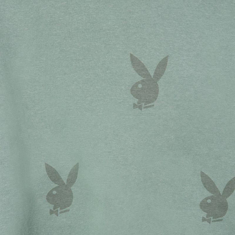 Sweat À Capuche Playboy All-Over-Print Femme Vert | KBZOWEG-84