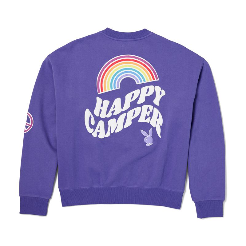 Sweat À Capuche Playboy Cabin Fever Crew Neck Femme Violette | KIZCPBN-09