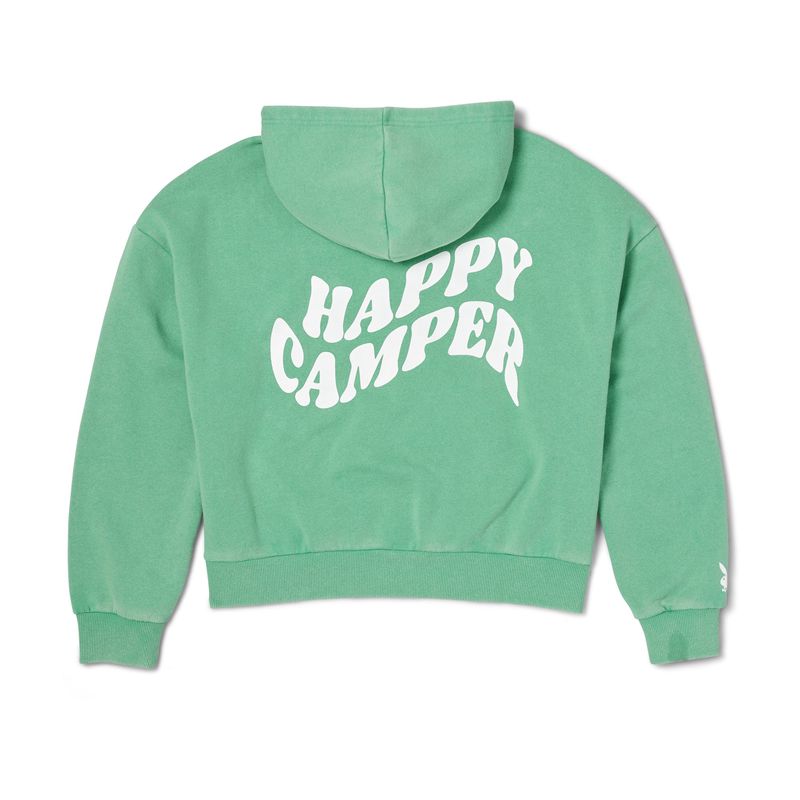 Sweat À Capuche Playboy Campfire Femme Vert | GLQOMFA-64