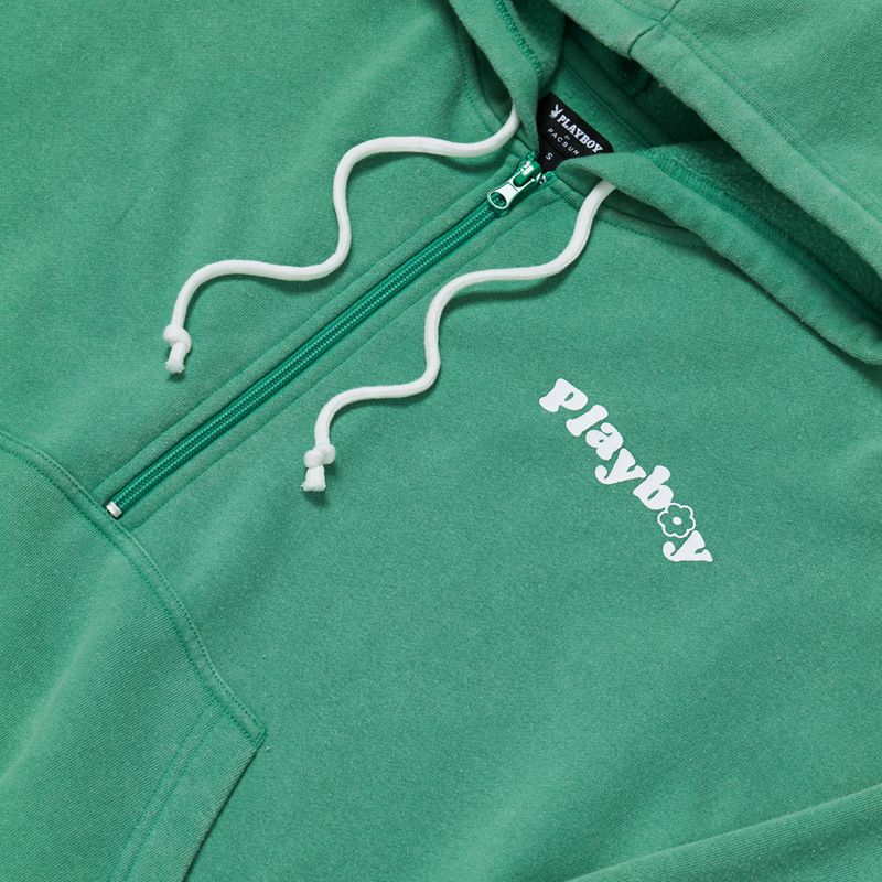 Sweat À Capuche Playboy Campfire Femme Vert | GLQOMFA-64