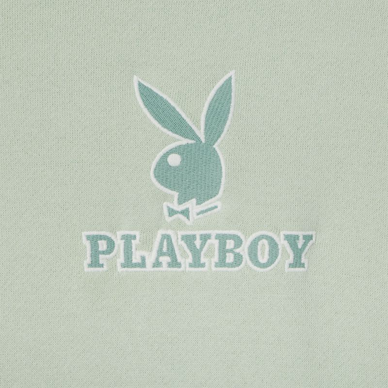 Sweat À Capuche Playboy Classiche Crewneck Femme Rouge Foncé Vert Olive | JDLVTMQ-68