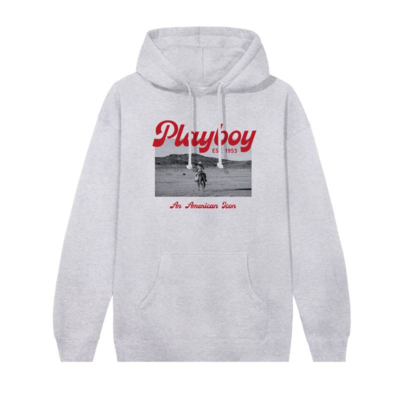 Sweat À Capuche Playboy Desperado American Icon Femme Blanche | BYZGEKH-15