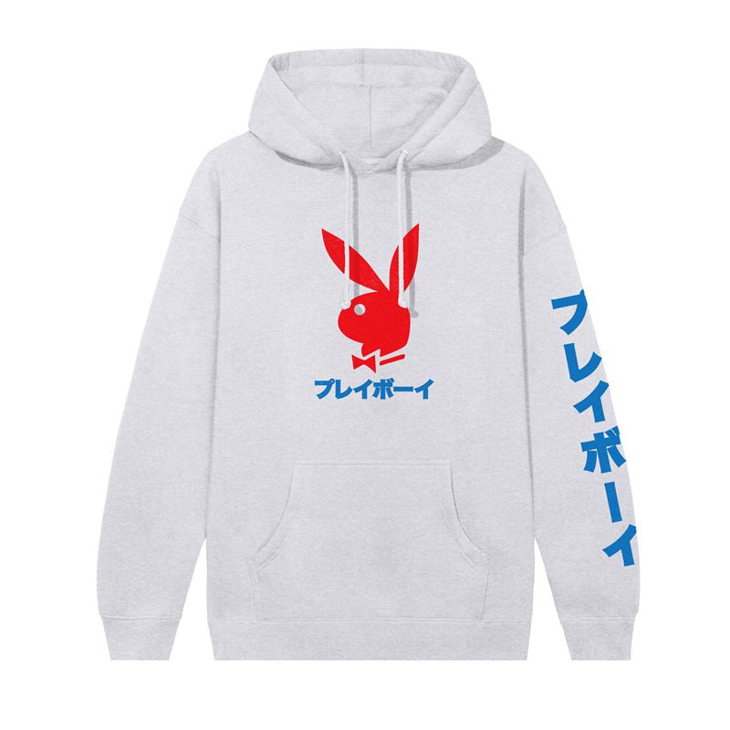 Sweat À Capuche Playboy Japanese Rabbit Head Homme Blanche | KODLUPZ-80