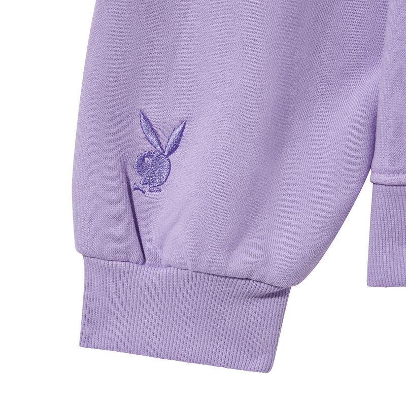 Sweat À Capuche Playboy Layered Femme Violette | XTHKAIE-01