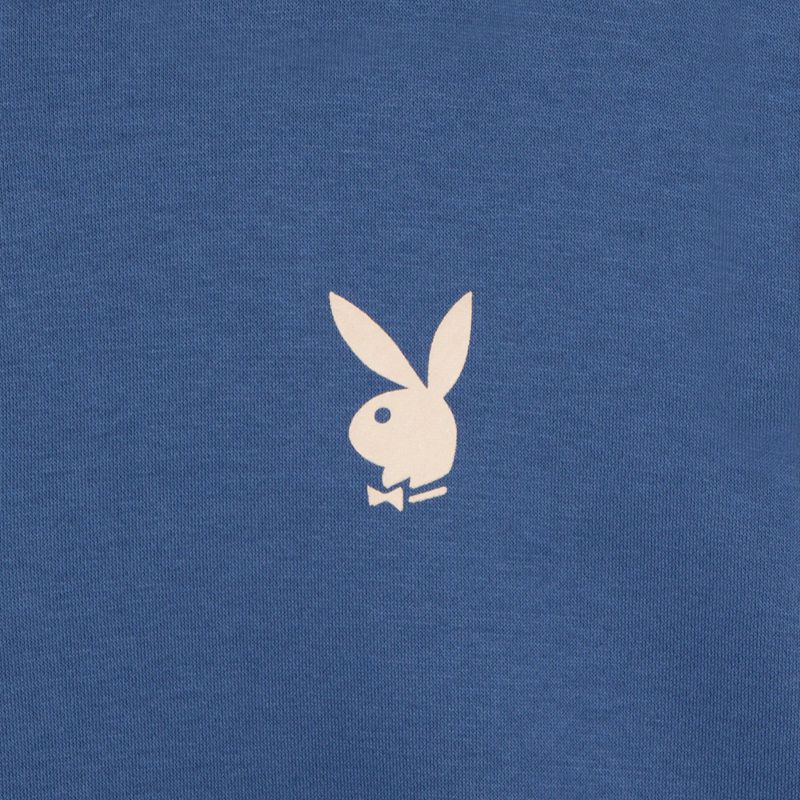 Sweat À Capuche Playboy Lifestyle Zip-Up Femme Bleu | NAMEFRY-16