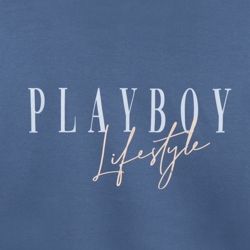 Sweat À Capuche Playboy Lifestyle Zip-Up Femme Bleu | NAMEFRY-16