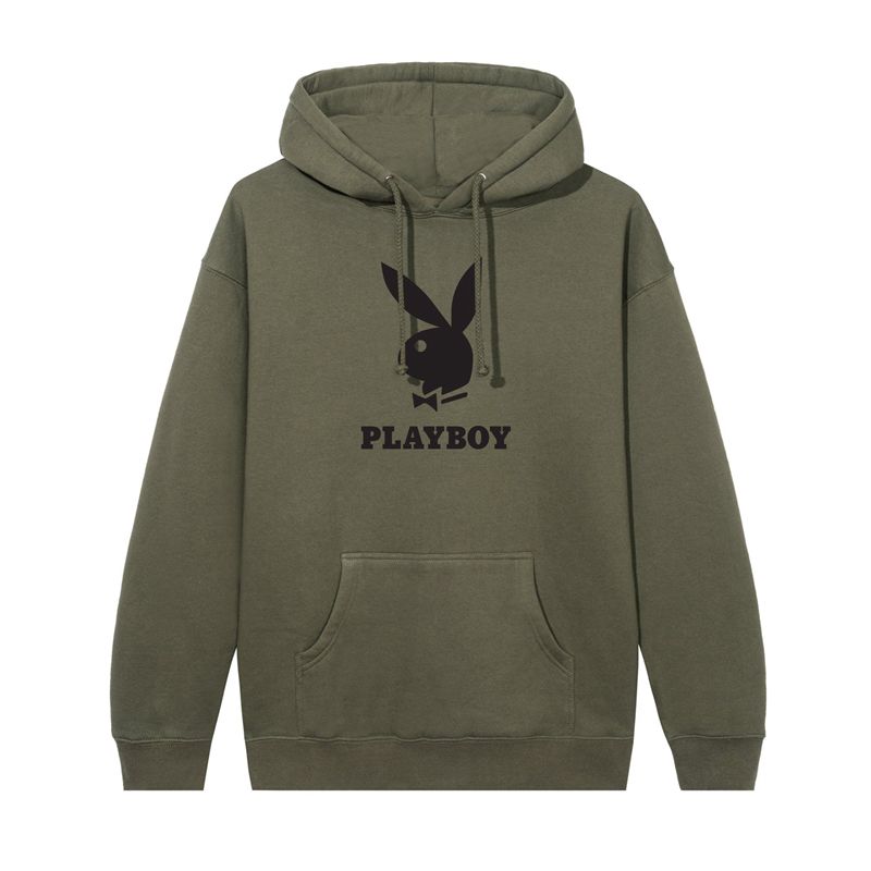 Sweat À Capuche Playboy Logo Homme Marron | BRHZQIU-62