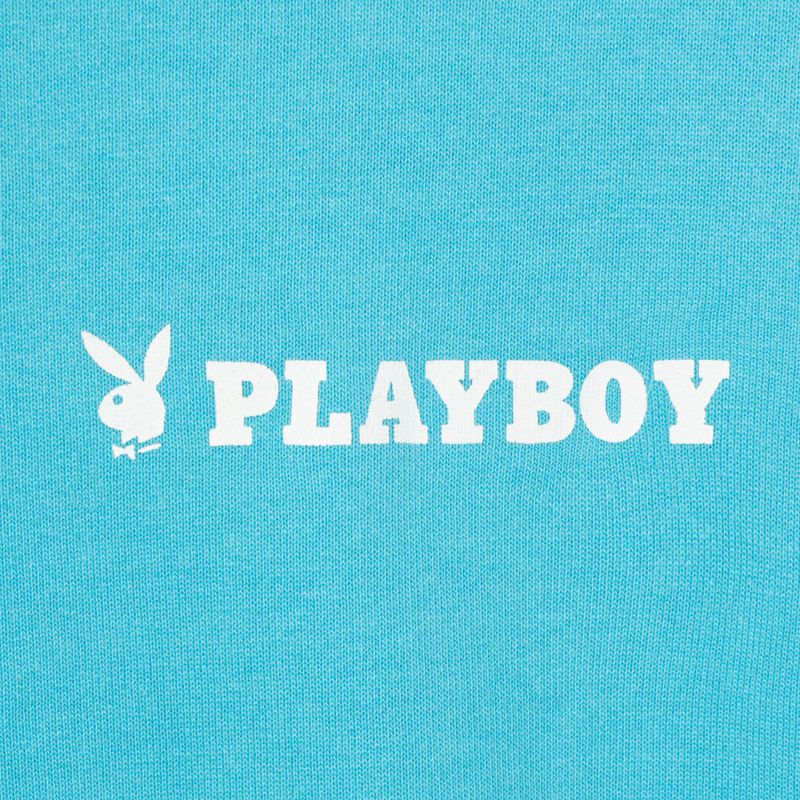 Sweat À Capuche Playboy Logo Oversized Zip-Up Femme Bleu | SQOEJDG-45