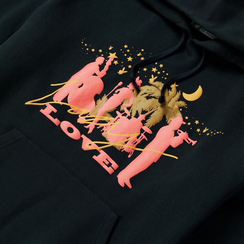 Sweat À Capuche Playboy Love Homme Noir | AXDMTZY-56