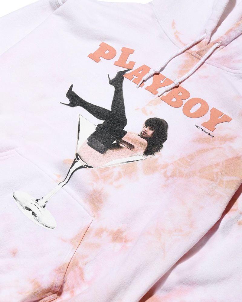 Sweat À Capuche Playboy May/June 2018 Cover Homme Rose | BCGNZUO-07