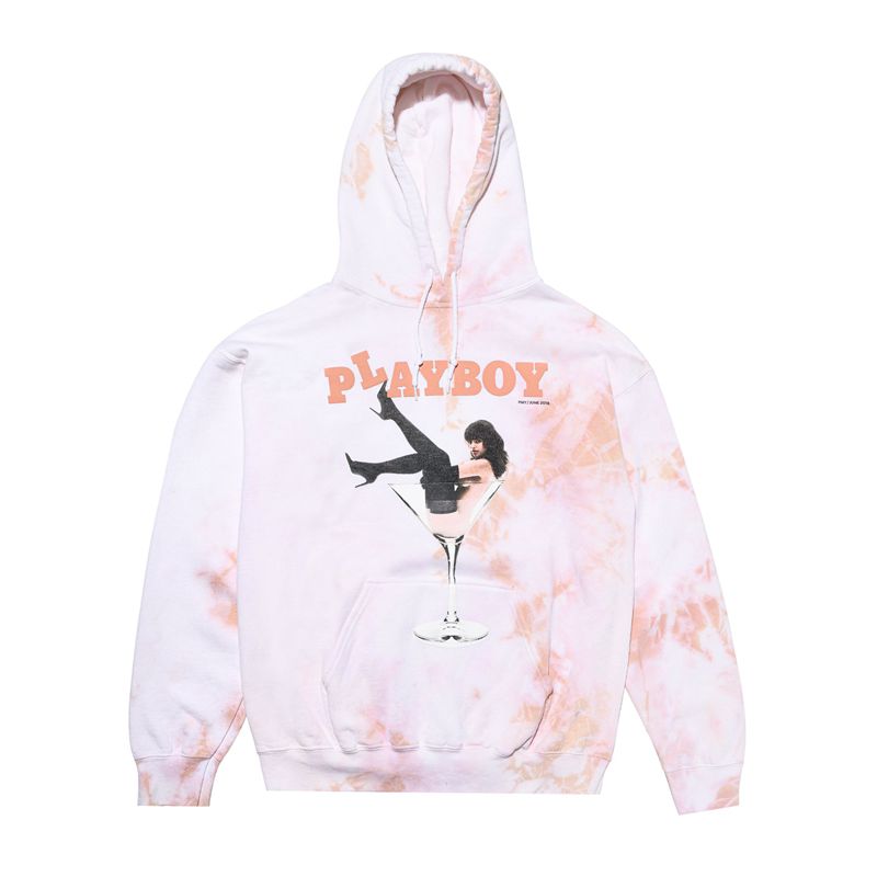 Sweat À Capuche Playboy May/June 2018 Cover Tie-Dye Femme Blanche Marron | QMXDFCY-27