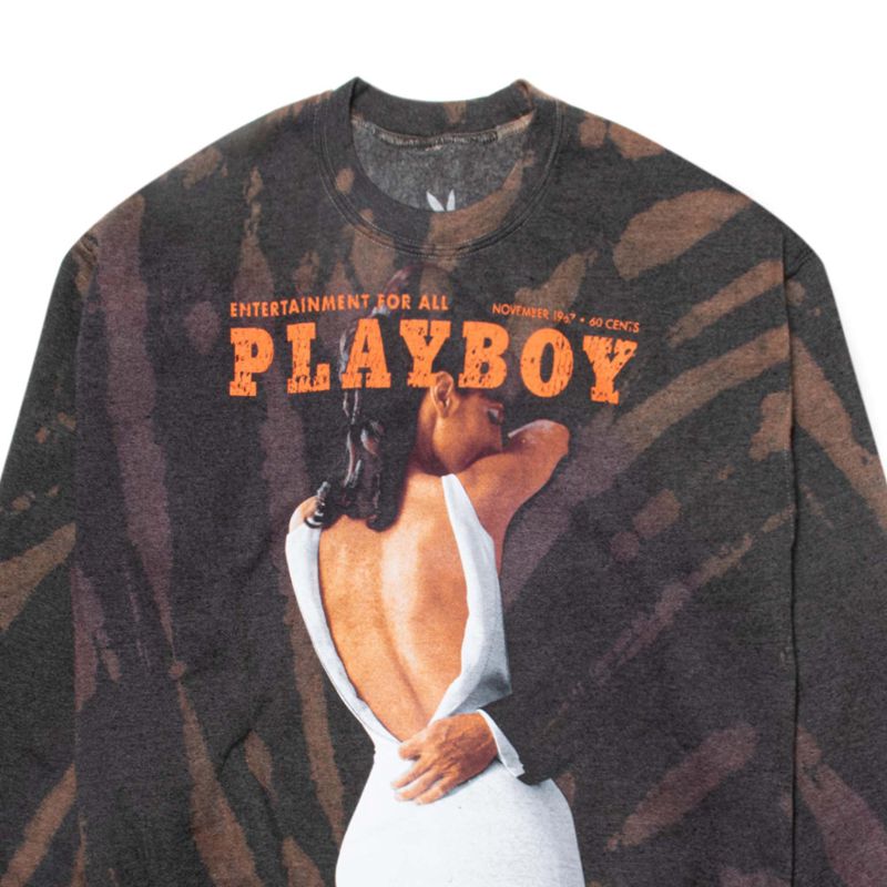 Sweat À Capuche Playboy November 1967 Tie Dye Crewneck Homme Marron | OXEKWHP-09