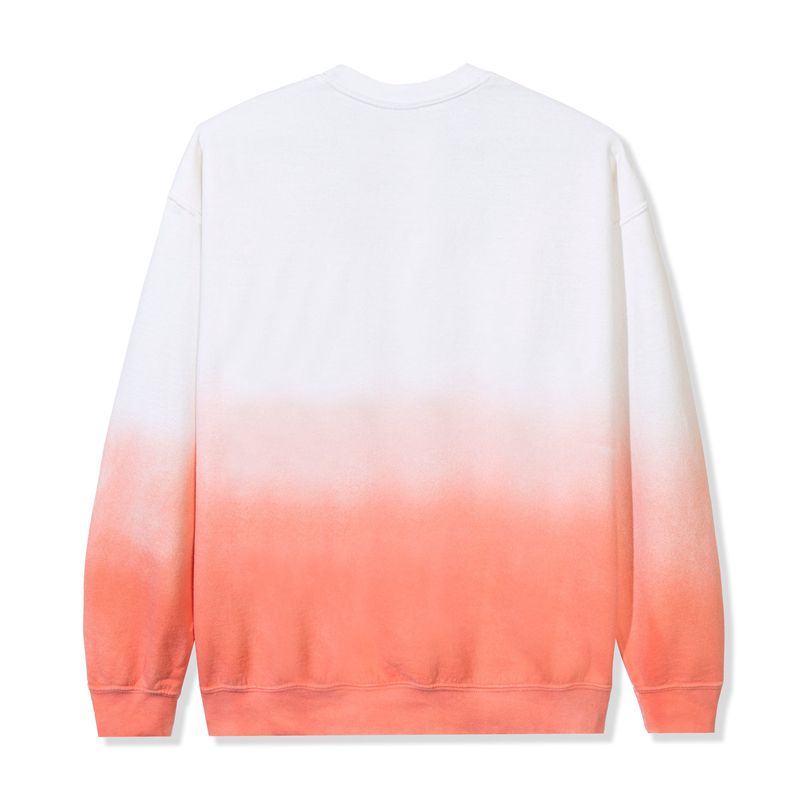 Sweat À Capuche Playboy Ombre Crest Crewneck Sweat Homme Blanche Orange | EROKNSA-60