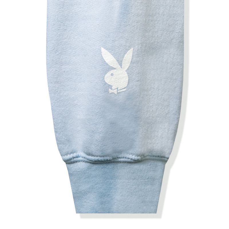 Sweat À Capuche Playboy Ombre Sunburst Femme Grise Bleu | BVMLPGC-16