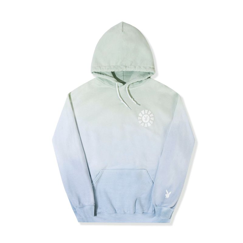 Sweat À Capuche Playboy Ombre Sunburst Femme Grise Bleu | BVMLPGC-16