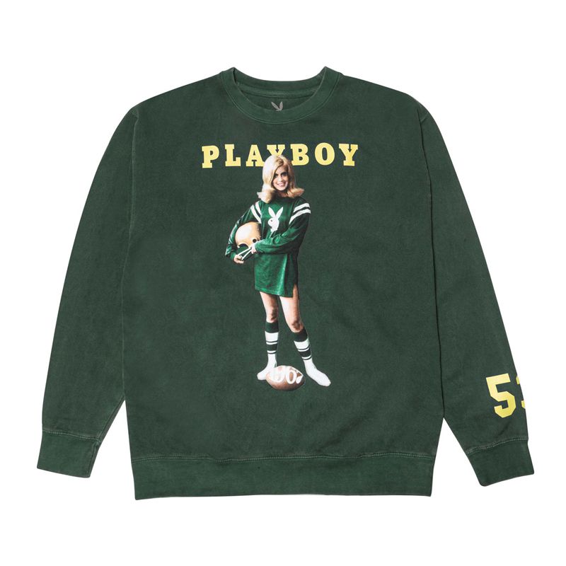 Sweat À Capuche Playboy September 1967 Cover Crewneck Homme Bleu Marine | DPLVSUT-26