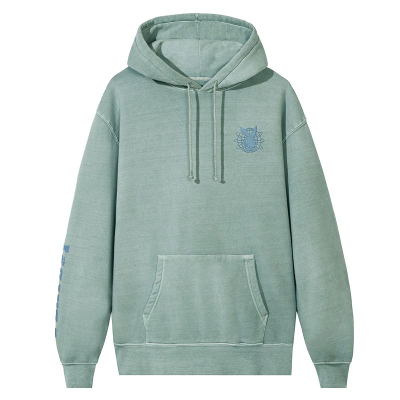 Sweat À Capuche Playboy Sun Washed Plby Homme Vert | ZMEPYGV-39