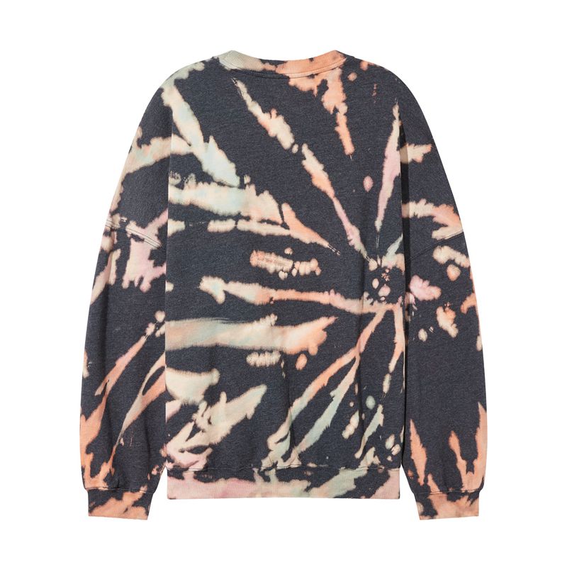 Sweat À Capuche Playboy Tie-Dye Grunge Crewneck Femme Multicolore | FQCTOMJ-50