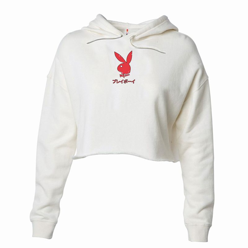 Sweat À Capuche Playboy Tokyo Rabbit Head Femme Beige | OKYNEBA-82