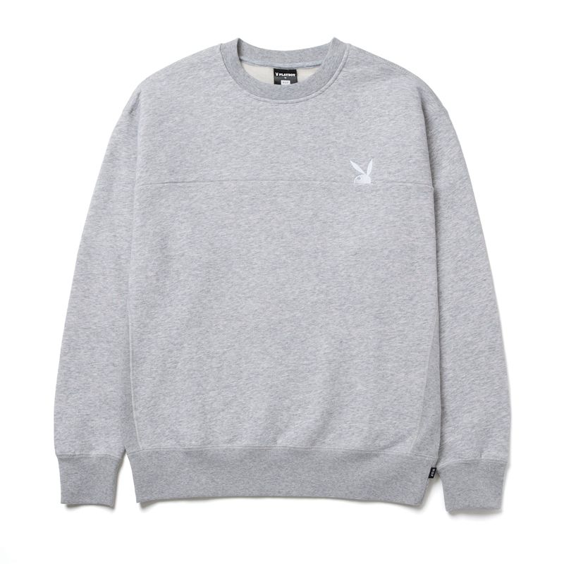 Sweat À Capuche Playboy X Huf Rabbit Head Crewneck Homme Noir | TUPXMJH-63