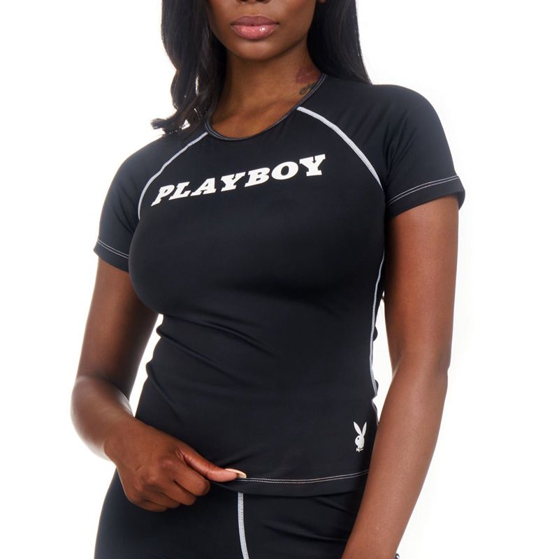 T Chemises Playboy Active Contrast Stitch Tee Femme Orange | UCBEKHX-98