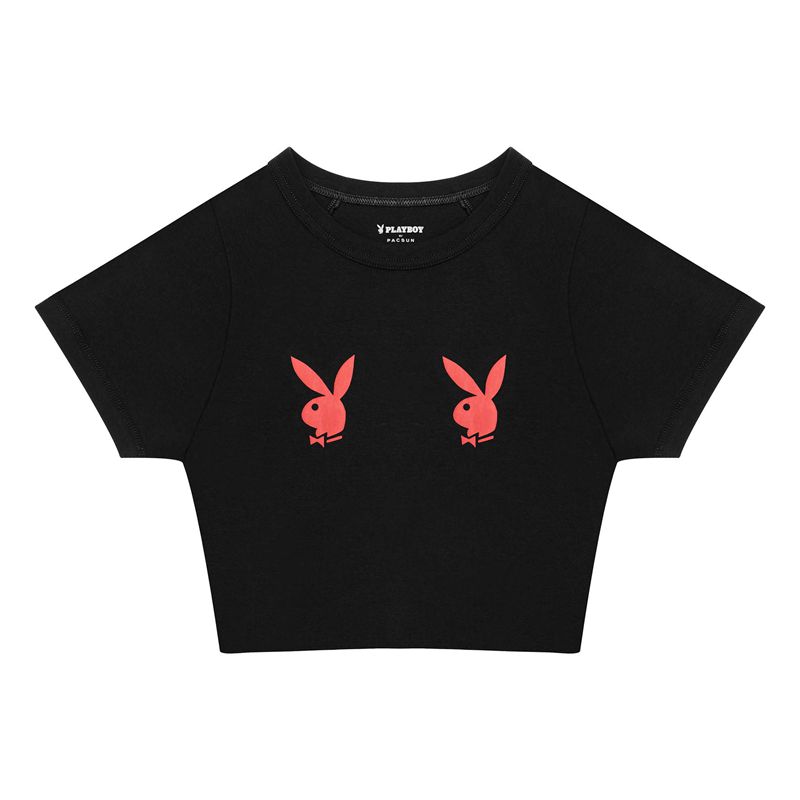 T Chemises Playboy Bunnies Baby Femme Grise Foncé | ZSMXFDW-74