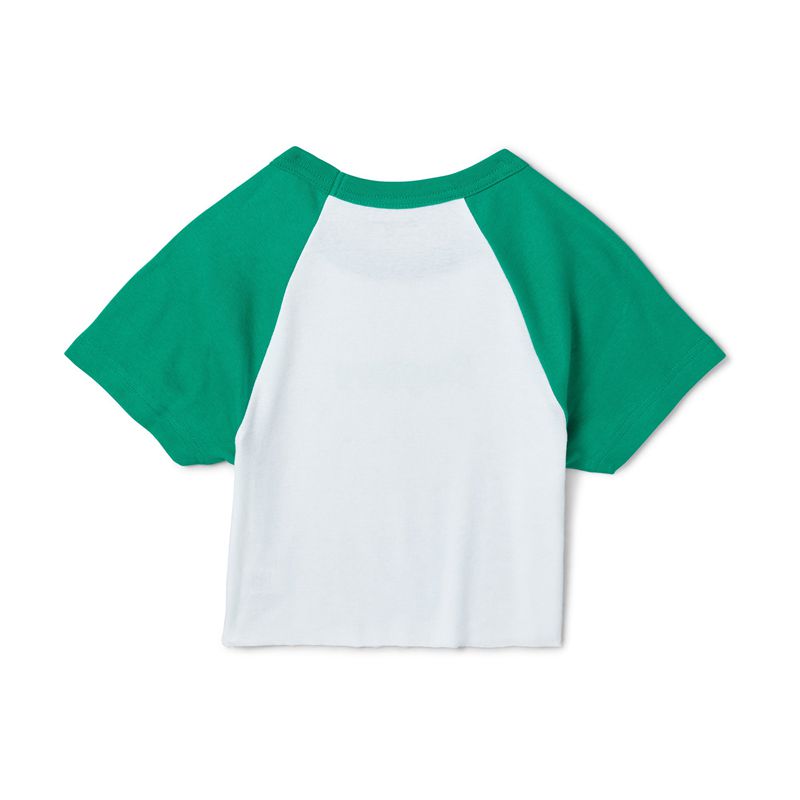 T Chemises Playboy Island Raglan Femme Blanche Vert | MWPOVFS-62