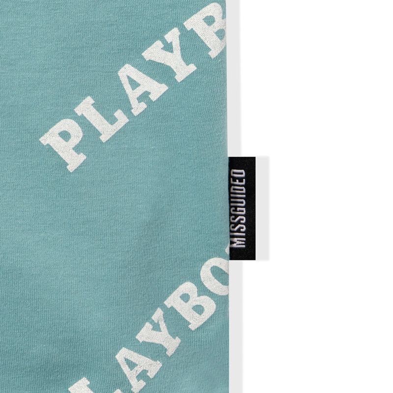 T Chemises Playboy Masthead Oversized Femme Bleu | BEMZJTX-18