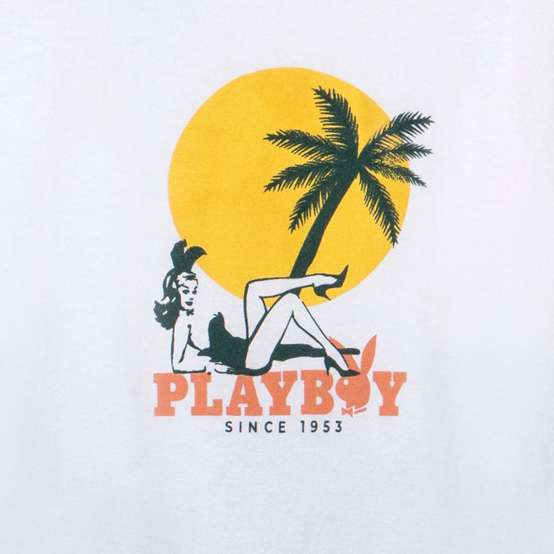 T Chemises Playboy Ombre Crest Femme Blanche | YXVHLBG-72