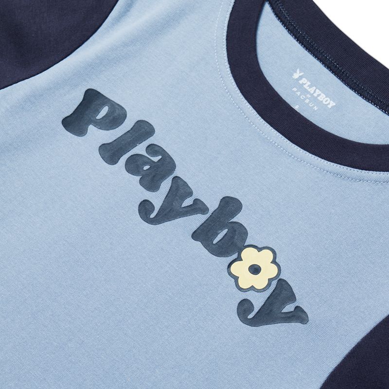 T Chemises Playboy Since 1953 Baby Femme Bleu Grise | GOUFKTA-14