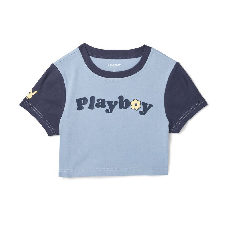 T Chemises Playboy Since 1953 Baby Femme Bleu Grise | GOUFKTA-14