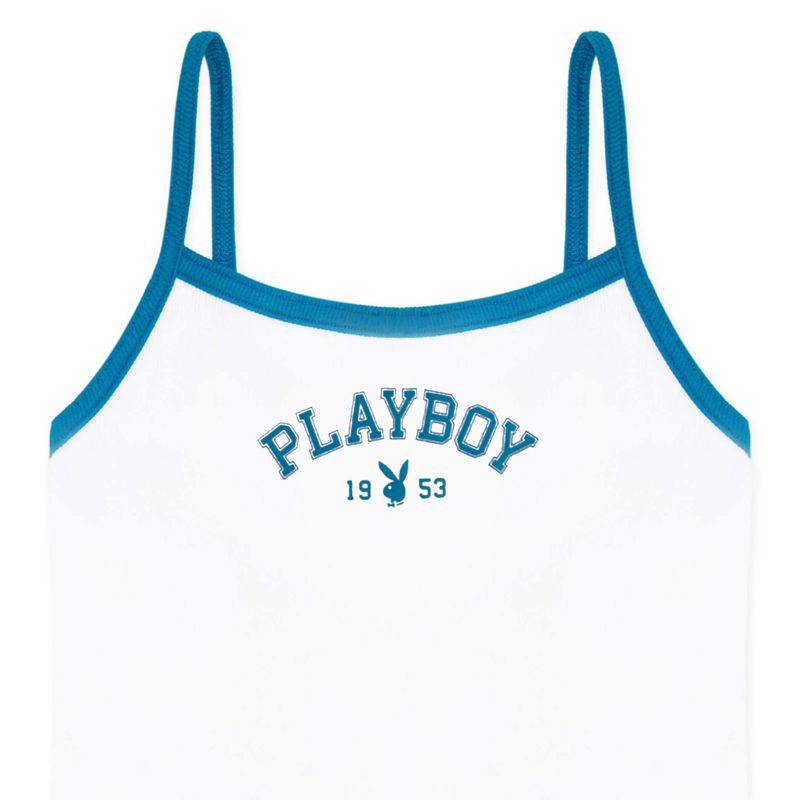 Tank Playboy 1953 Ribbed Femme Blanche | BYJKZLT-57