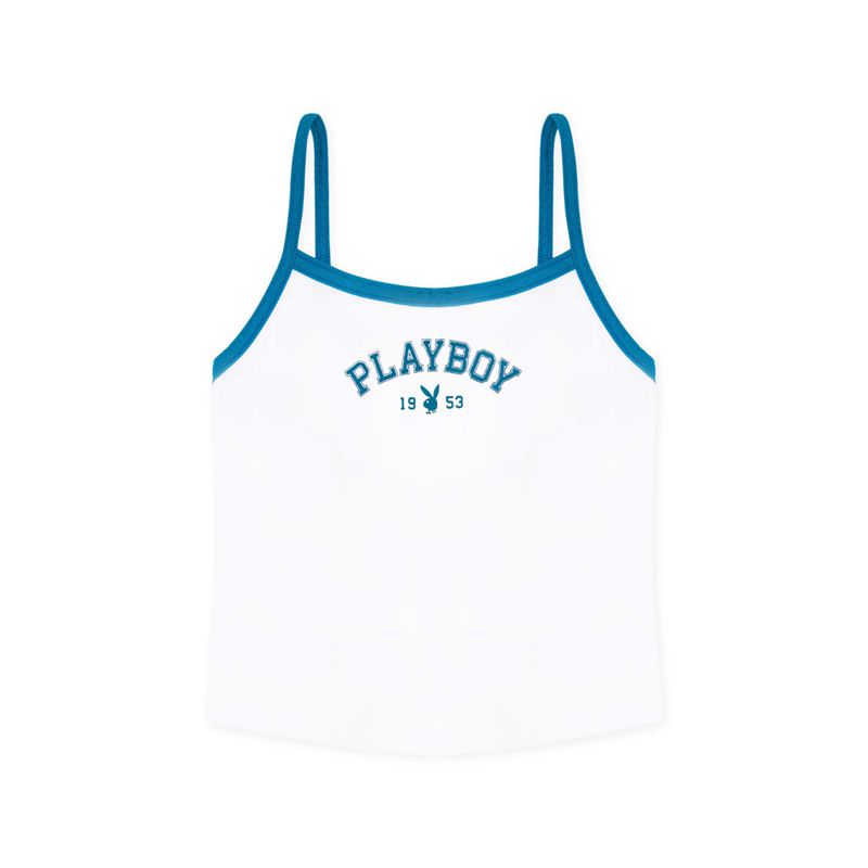 Tank Playboy 1953 Ribbed Femme Blanche | BYJKZLT-57