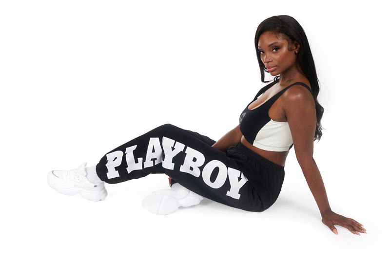 Tank Playboy Boxing Sports Bra Femme Noir | TKDJYLH-56