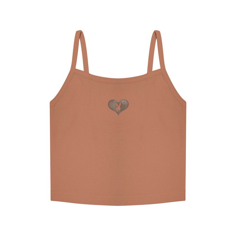 Tank Playboy Bunny Heart Binded Femme Marron | BTSGJDA-62