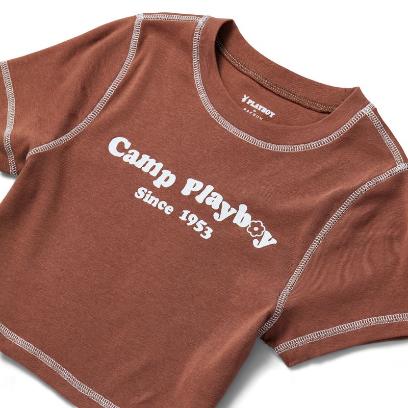 Tank Playboy Camp Classiche Baby Tee Femme Marron | UYZGNQL-59