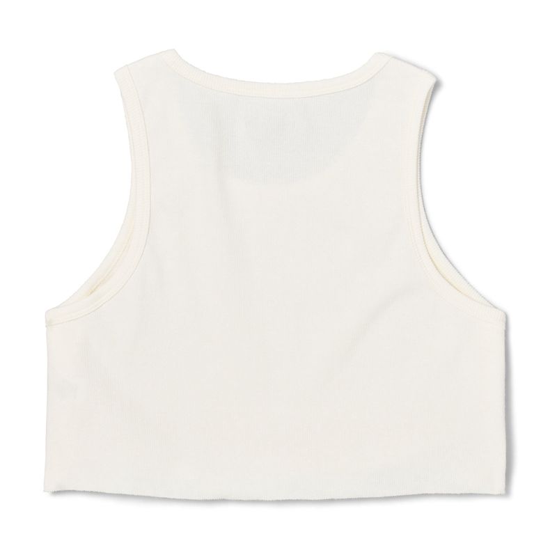 Tank Playboy Camp Ribbed Femme Blanche | PDKANZR-91