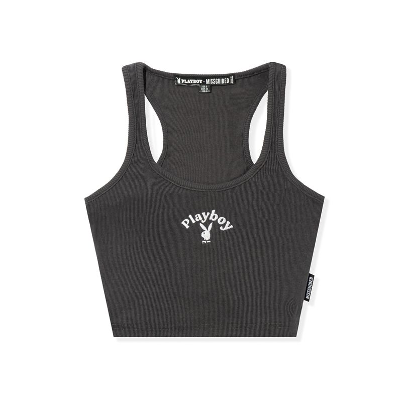 Tank Playboy Classiche Racer Femme Bleu | WJLRAFD-80