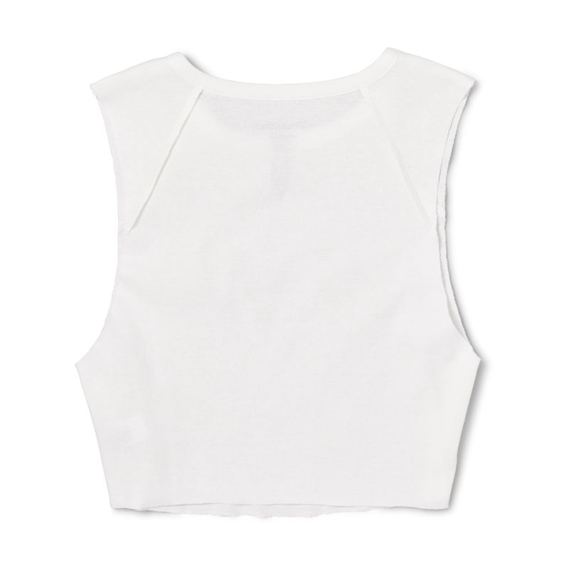 Tank Playboy Doodle Notched Raglan Femme Blanche | VGFWPNE-94