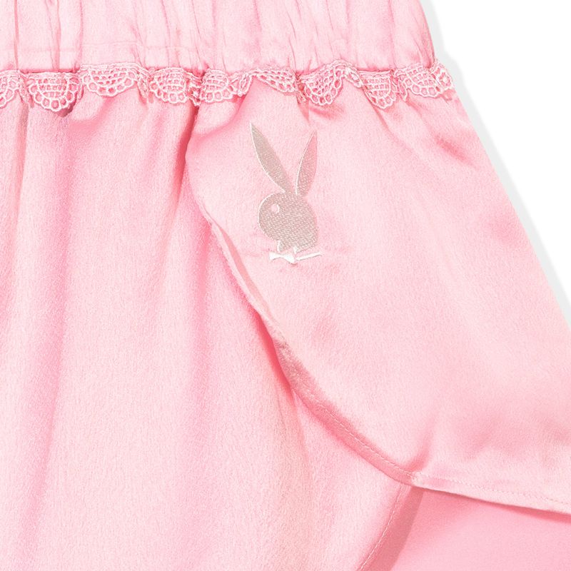 Tank Playboy Lounge Satin Femme Rose | ARXTOWN-62