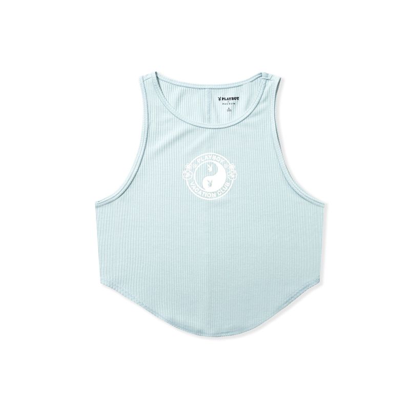 Tank Playboy Wipeout Femme Vert | EKJRDCO-26