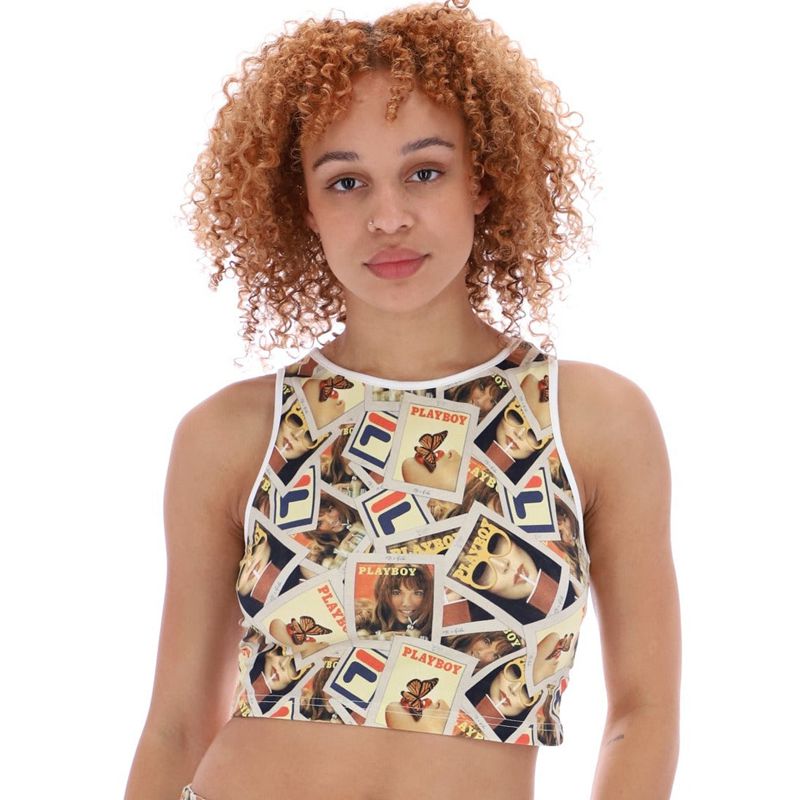 Tank Playboy X Fila Teri Femme Multicolore | FUJNSGB-13