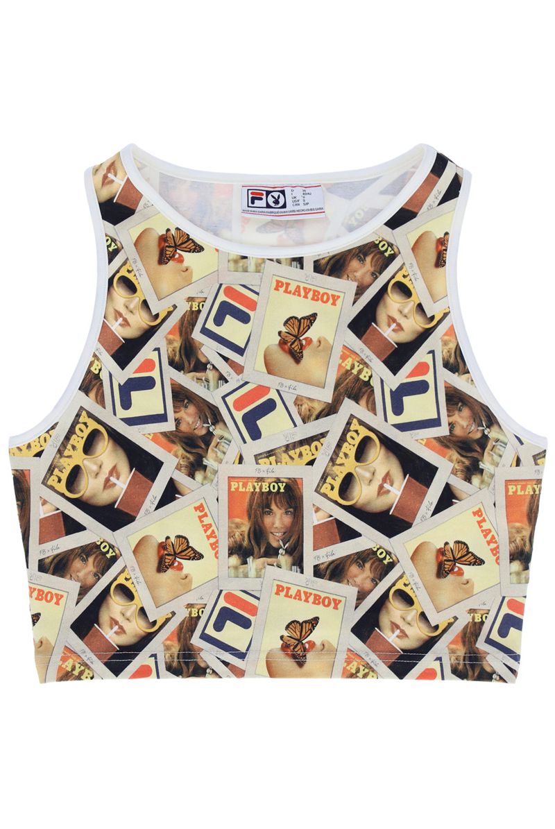 Tank Playboy X Fila Teri Femme Multicolore | FUJNSGB-13